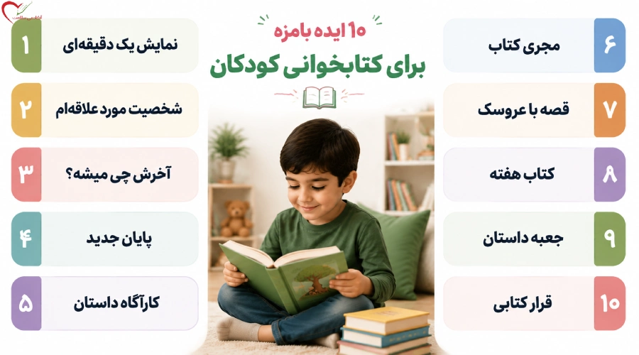 ۱۰ ایده بامزه برای کتابخوانی کودکان