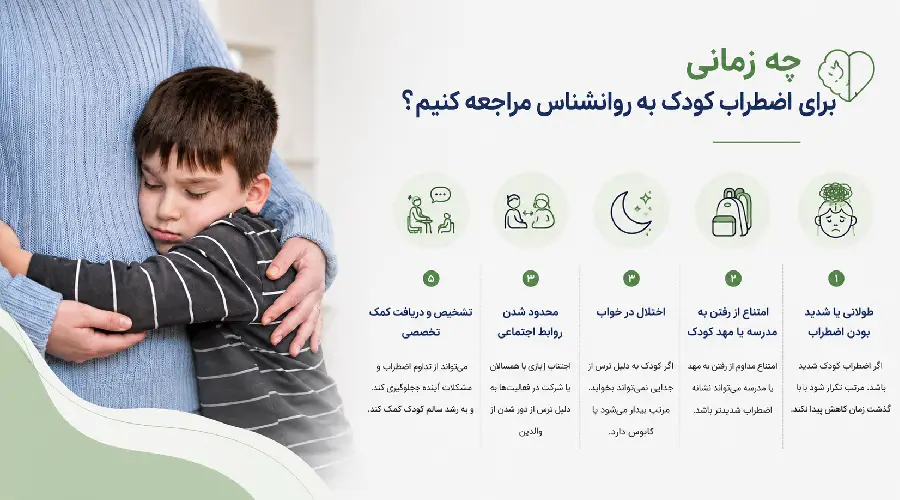 چه زمانی برای اضطراب کودک به روانشناس مراجعه کنیم؟