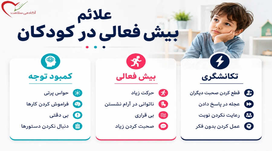 علائم بیش فعالی در کودکان
