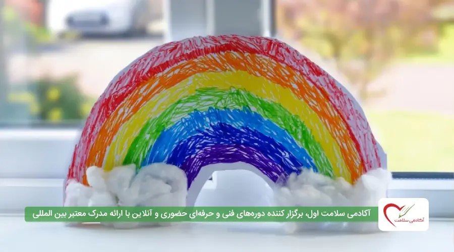 ساخت رنگین کمان کاغذی