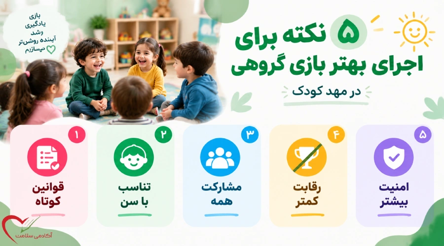 5 نکته برای اجرای بهتر بازی گروهی در مهد کودک